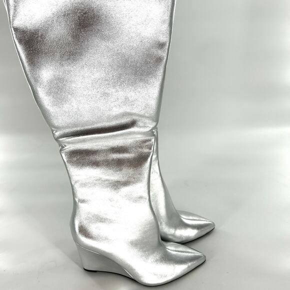 Open Edit Erik Wedge Boots 5.5 Tall Cocktail Party Night Out Western - Picture 12 of 13